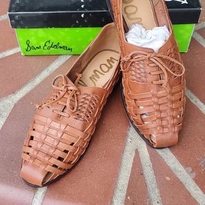 Sam Edelman rishel genuine leather lace up flats